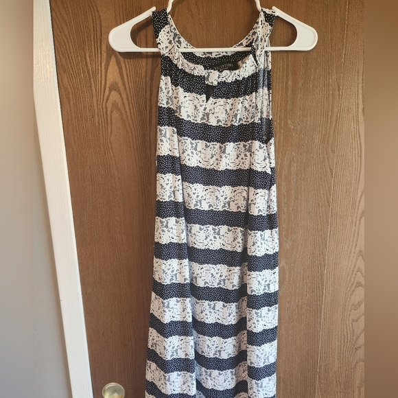 Perceptions Dresses & Skirts - Perceptions Navy and White Striped Sleeveless Dress